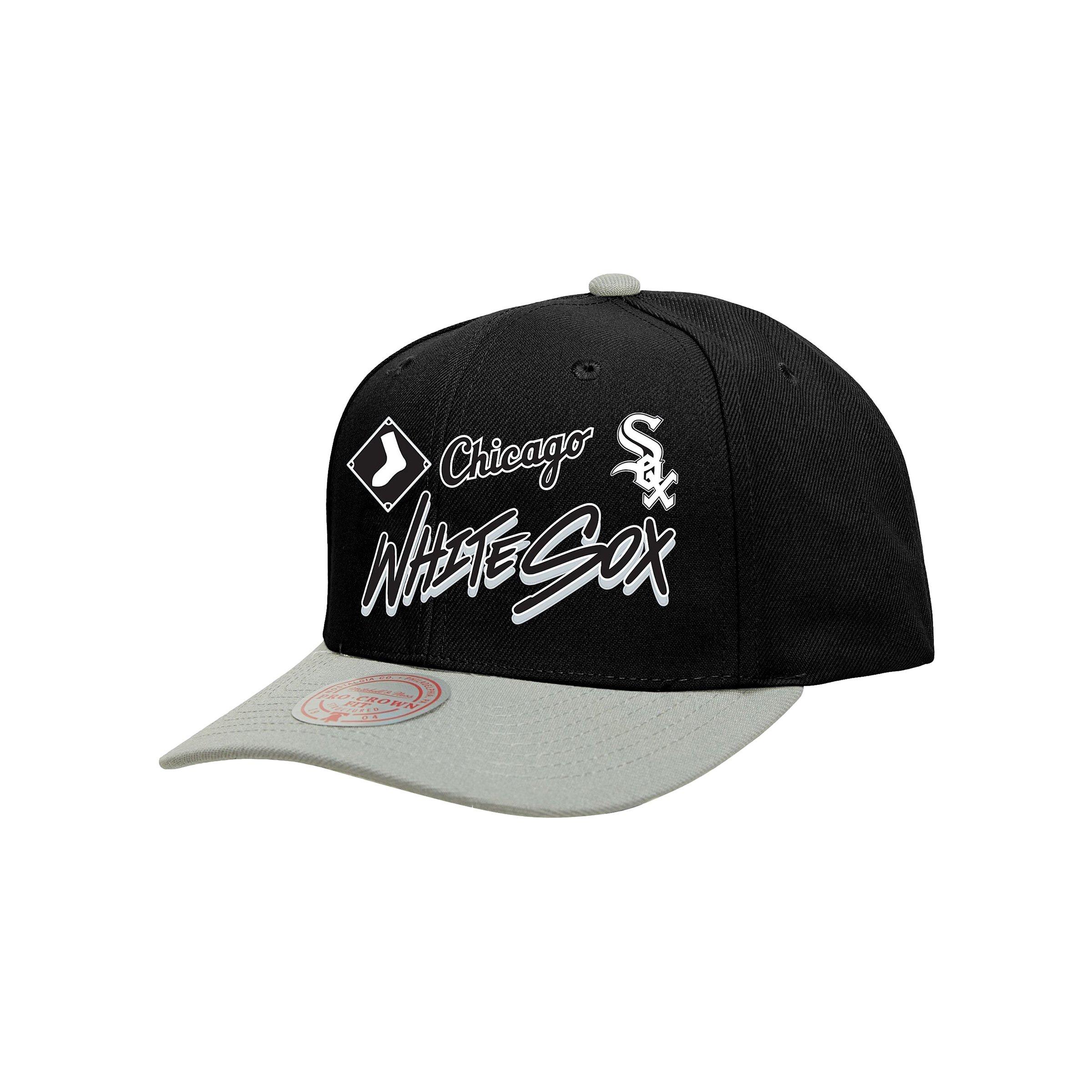 Mitchell & Ness Chicago White Sox MLB Script Pro Snapback - Black/Grey - BLACK